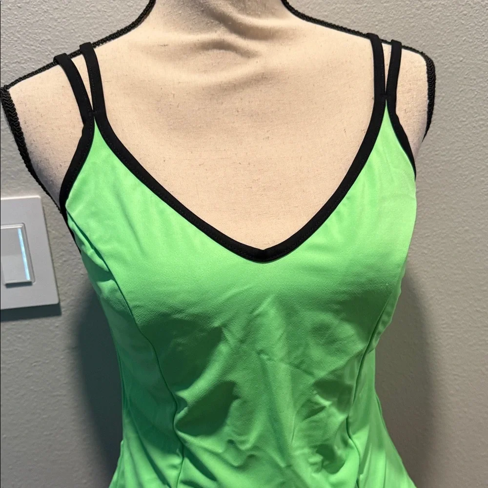 Miraclesuit Green Strappy Women's Tankini Top Size 12